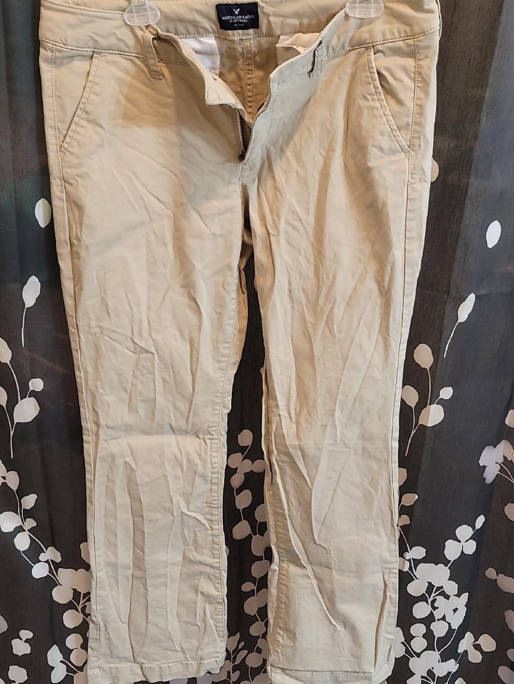 American Eagle Outfitters Khaki Kick Boot Stretch Pants